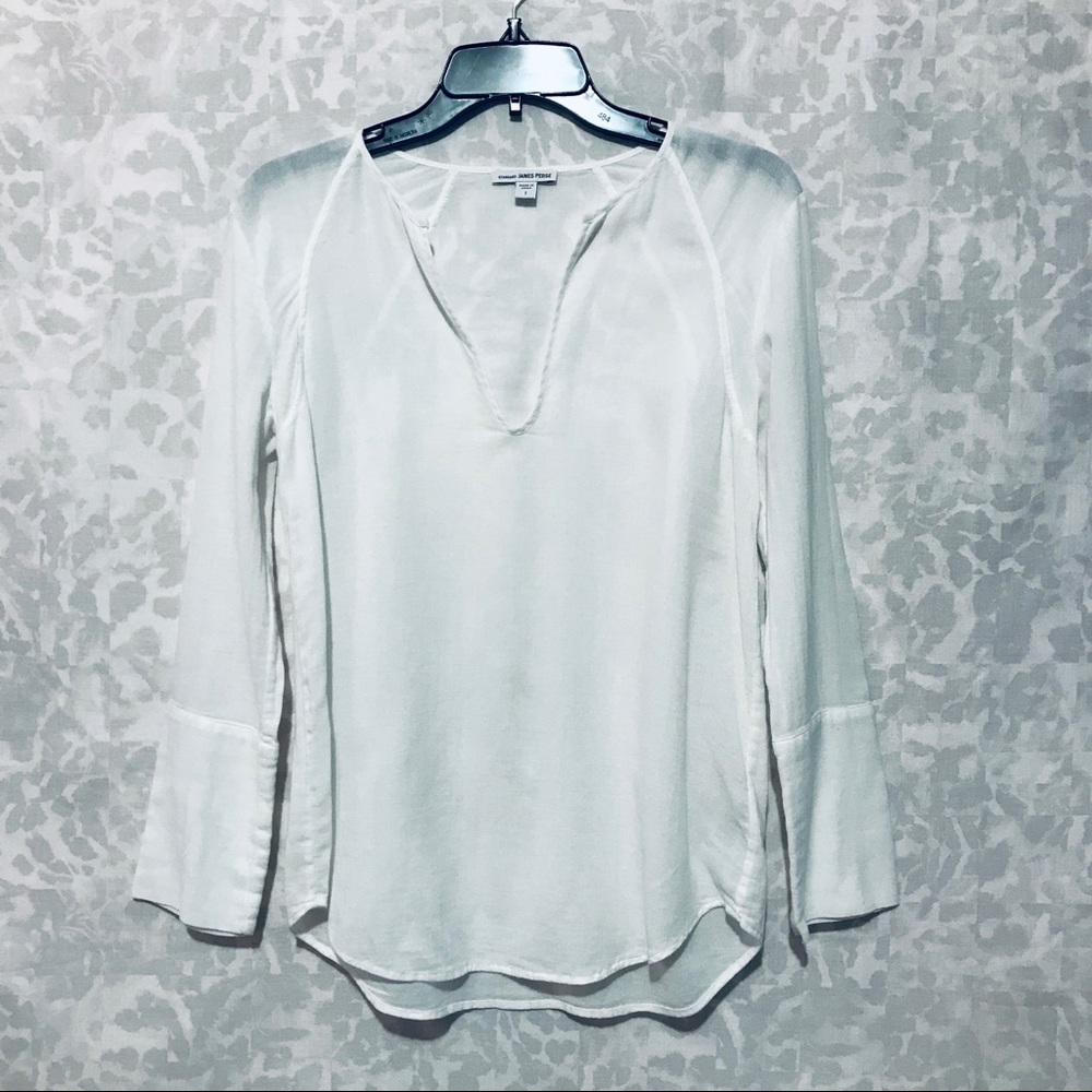 James Perse Sheer White Shirt